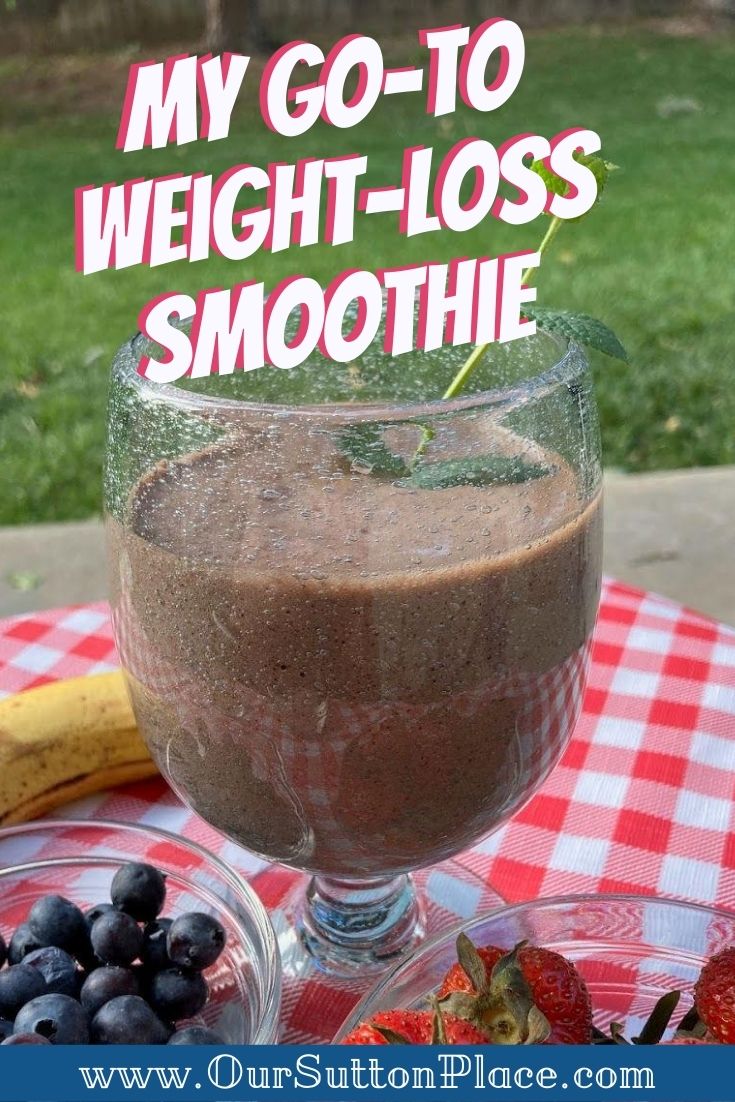Weight loss berry smoothie on a checker board table 