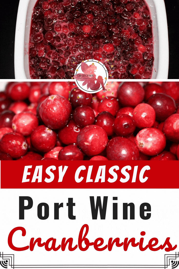 Title Card with image of port wine cranberries