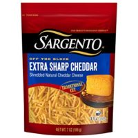 Sargento Shredded Extra Sharp Cheddar Cheese adds a unique bite to mac & cheese and flavor to lasagna, 7 oz Package