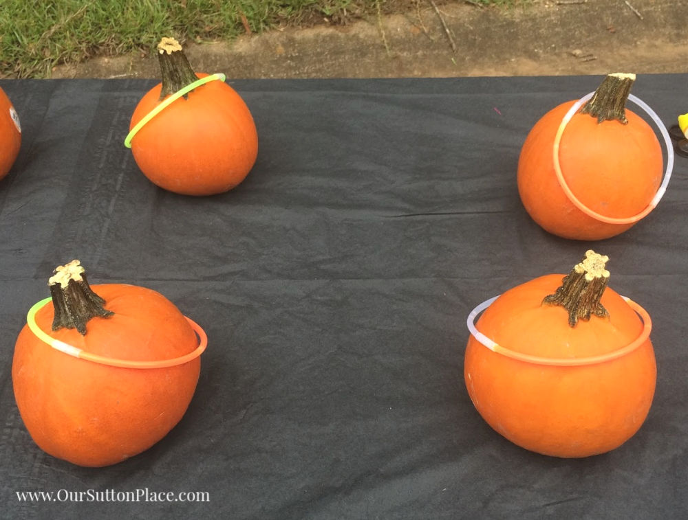 pumpkin toss with glow rings