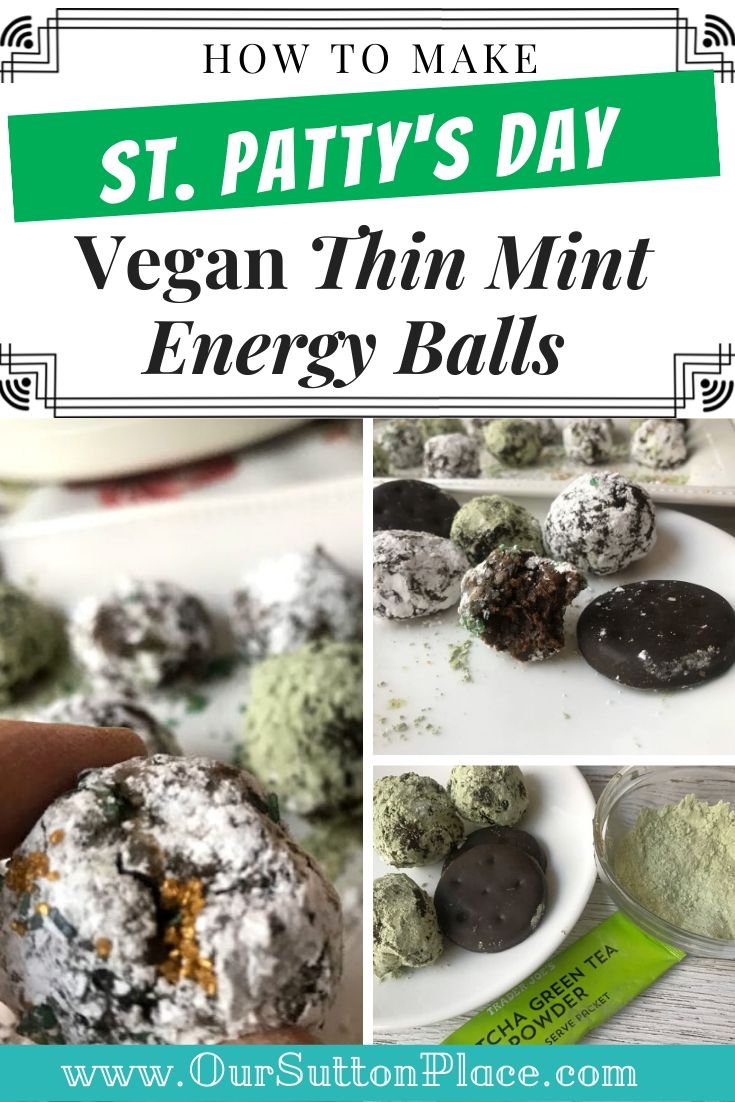 St. Patty's Day Vegan Thin Mint Energy Balls