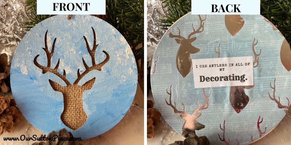 I use antlers in all of my decorating ornament