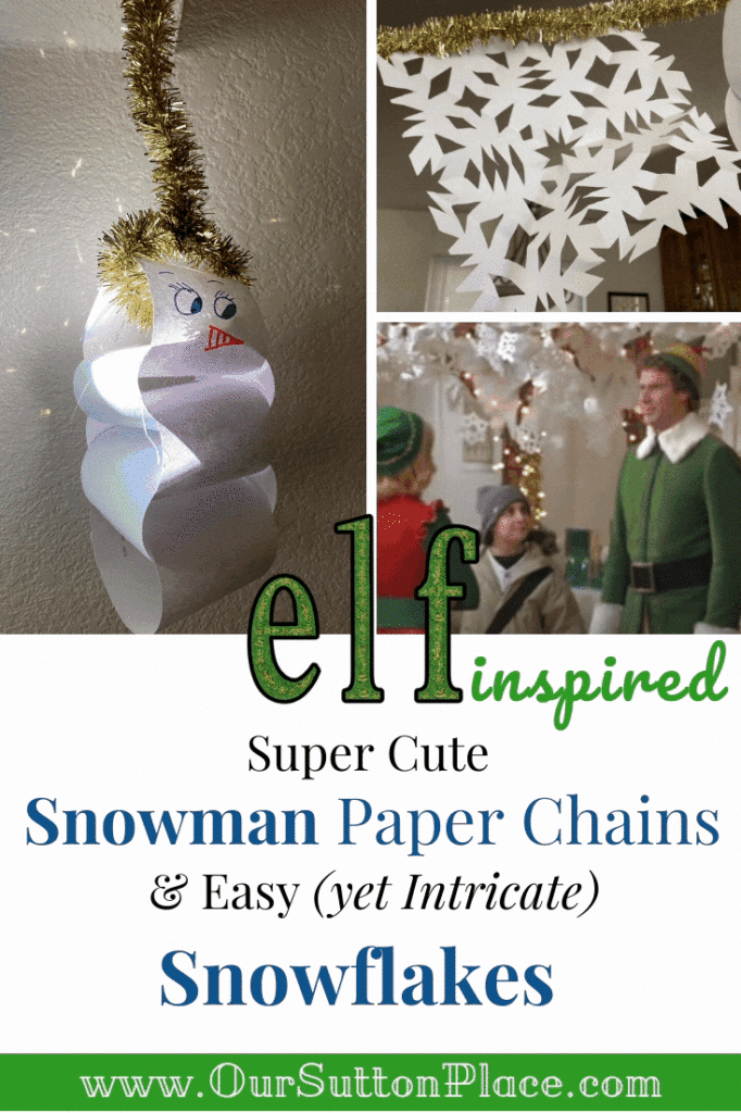 title Card for How to make paper chain snowman and fancy snowflakes 