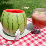 watermelon dispenser and watermelon mint lemonade